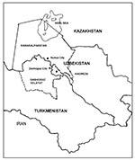 Thumbnail of Aral Sea area, Uzbekistan and Turkmenistan.