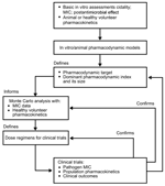 Thumbnail of Defining the pharmacodynamic target for therapy. Adapted with permission from Blackwell Scientific (13).