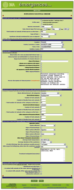 Thumbnail of Sample of online form reporting epidemiologic and clinical data.