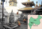 Thumbnail of Swoyambhu Temple in Kathmandu, Nepal, is home to ≈400 free-ranging rhesus macaques (Macaca mulatta). (Photo by R. Kyes.)