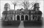 Thumbnail of Baroque pavilion in the backyard of the Juliusspital in Würzburg. Originally a garden pavilion, it was later remodeled to form the Theatrum Anatomicum, where Virchow worked from 1849 to 1853 in the right wing. Kölliker, an anatomist, occupied the left wing. Years later, it was converted into a greenhouse. It is a conference room and exhibition hall today. Courtesy of the Institute of Pathology, University of Würzburg.