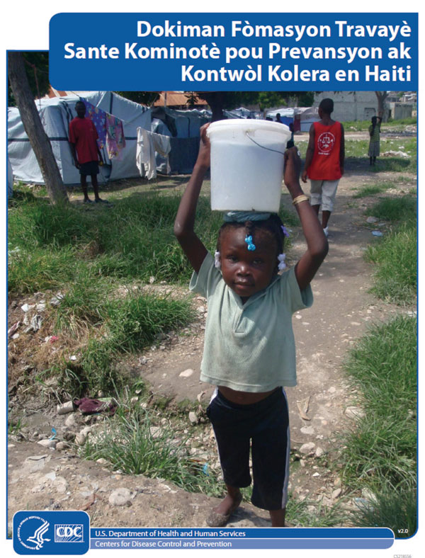 Cover page of community health worker cholera prevention and control training manual, Haiti, 2011.