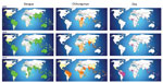 Thumbnail of Areas affected by dengue, chikungunya, and Zika viruses, worldwide, 2005, 2010, and 2015, illustrating the evolution of the geographic distribution of these viruses over the past decade (1–5,7). Light shading/circles indicate countries with endemic transmission; dark shading/circles indicate countries with outbreaks recorded during the previous 5 years; dots indicate imported cases in countries without autochthonous transmission; stars indicate countries with reported autochthonous 