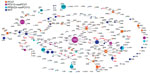 Thumbnail of An eBURST (http://eburst.mlst.net/) diagram displaying pneumococcal sequence types (STs) causing invasive pneumococcal disease across patients of all age groups in Japan. All 2,849 strains are distinguished by colors to indicate PCV7, PCV13–nonPCV7, PPSV23–nonPCV13, and NVT. Size of each circle reflects the number of strains. ST numbers shown in red represent genotypes for penicillin-resistant Streptococcus pneumoniae confirmed among PPSV23–nonPCV13 and NVT as follows: 15B (n = 2), 