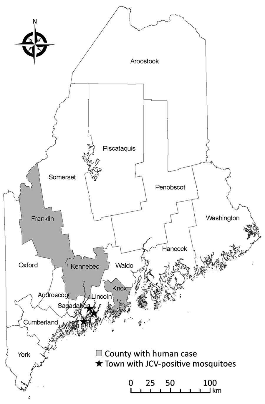 Figure 1 - Jamestown Canyon Virus in Collected Mosquitoes, Maine ...