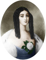 A 19th Century painting of Marie Duplessis by Edouard Viénot. Marie Duplessis was a courtesan with tuberculosis whose beauty contributed to romanticizing the infection. Public domain digital image.