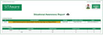 SITAware public health and event management system output example showing Situational Awareness Report header. 