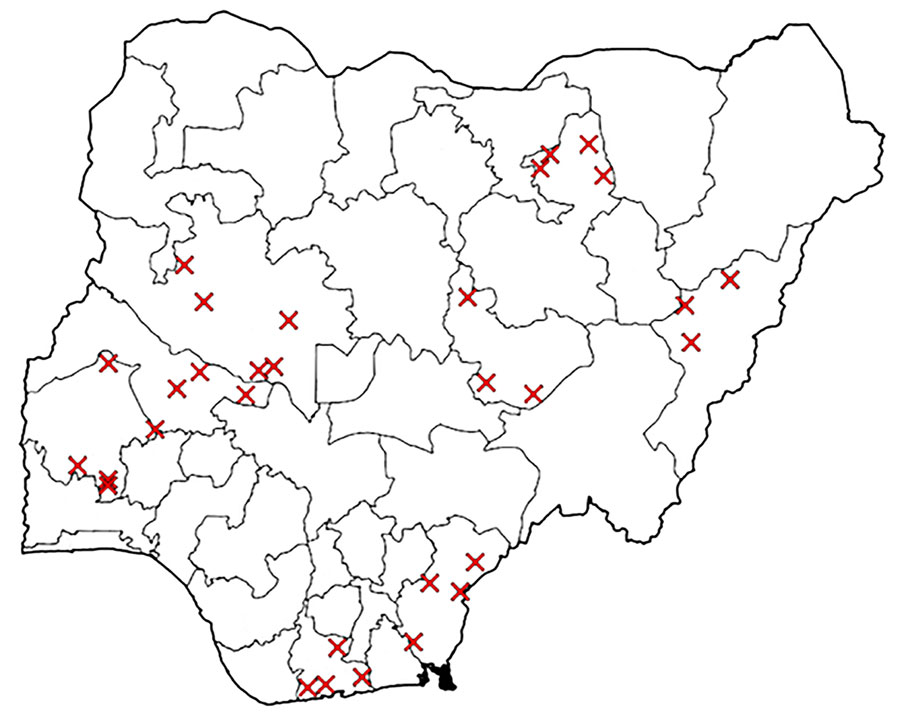 SITAware public health and event management system output example showing map within Situational Awareness Report indicating local government areas (districts) affected by an incident.