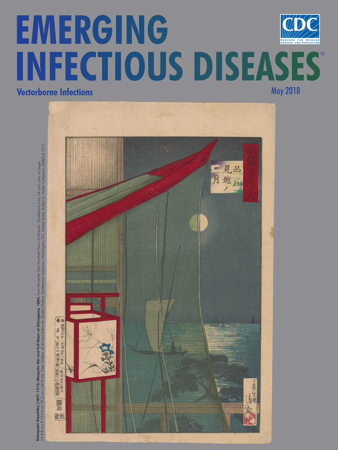 Kobayashi Kiyochika (1847–1915), Mosquito Net and Full Moon at Shinagawa, from the series One Hundred Views of Musashi. Woodblock print; ink and color on paper, 14 5/8 in x 9 13/16 in/ 37.2 cm x 24.9 cm. Freer Gallery of Art and Arthur M. Sackler Gallery, Smithsonian Institution, Washington, DC, United States, Robert O. Muller Collection, S2003.8.1217.