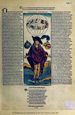 Full broadsheet of Albrecht Dürer’s The Syphilitic, showing text of poem authored by German physician Theodoric Ulsenius. Source: Wellcome Collection, London, UK (https://wellcomecollection.org/works/pt87tf6m).