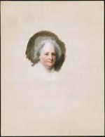 Gilbert Stuart, Martha Washington, 1796 (detail). Oil on canvas. 121.9 cm × 94.3 cm (48 in × 37 in). National Portrait Gallery, Washington, DC, USA. Co-owned by the Museum of Fine Arts, Boston, Massachusetts, USA.
