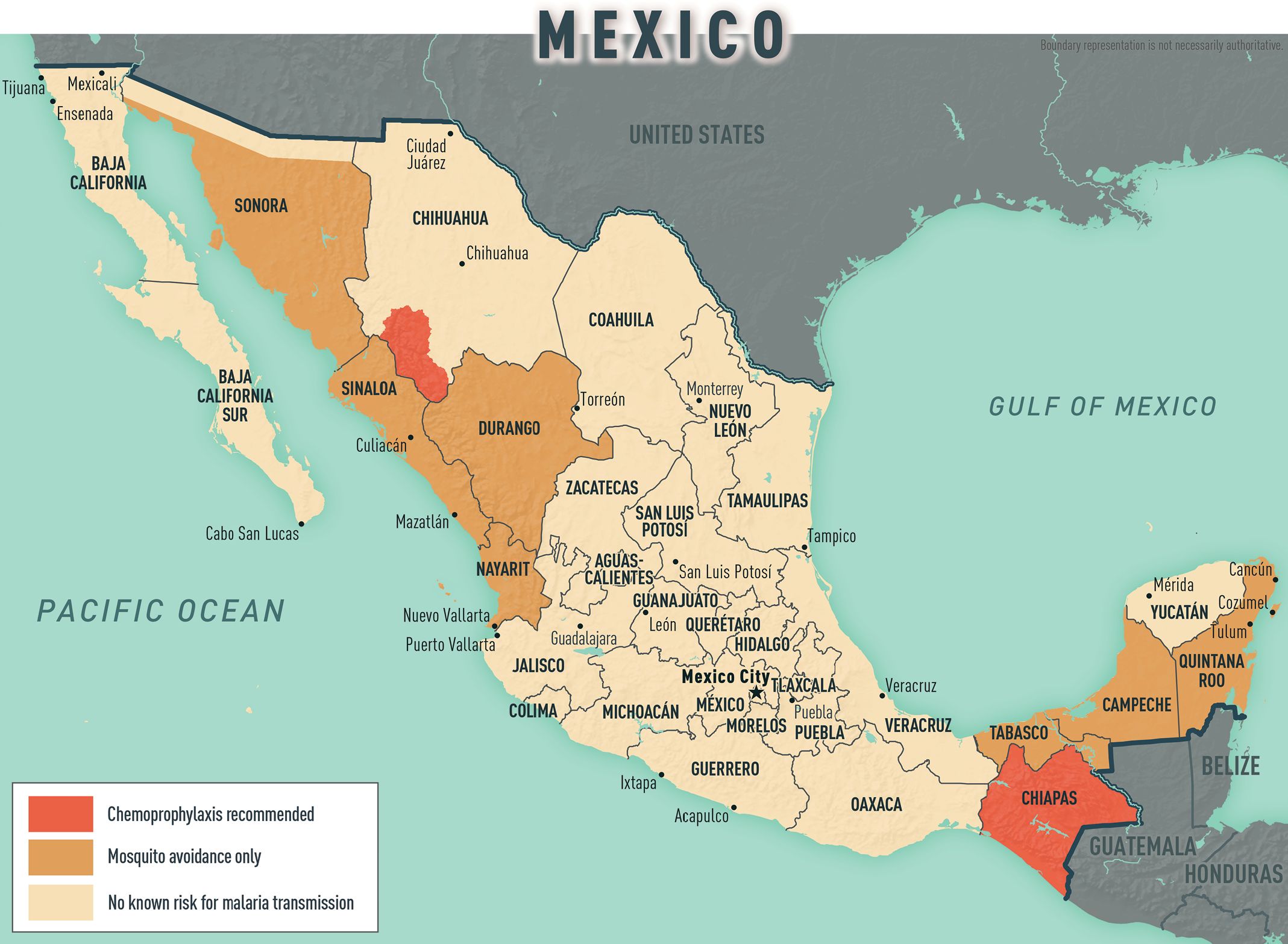 Map 2-10 Malaria prevention in Mexico