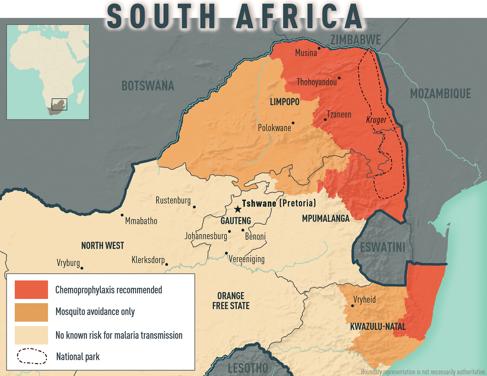 Map 2-15 Malaria prevention in South Africa