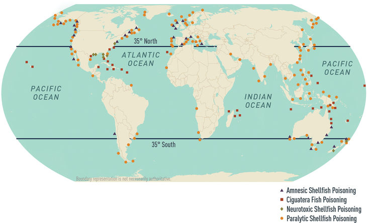  229 MAP 4 01 Worldwide Distribution Of Selected Seafood Poisonings 