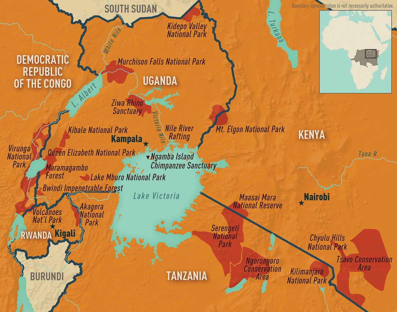 tanzania safari map