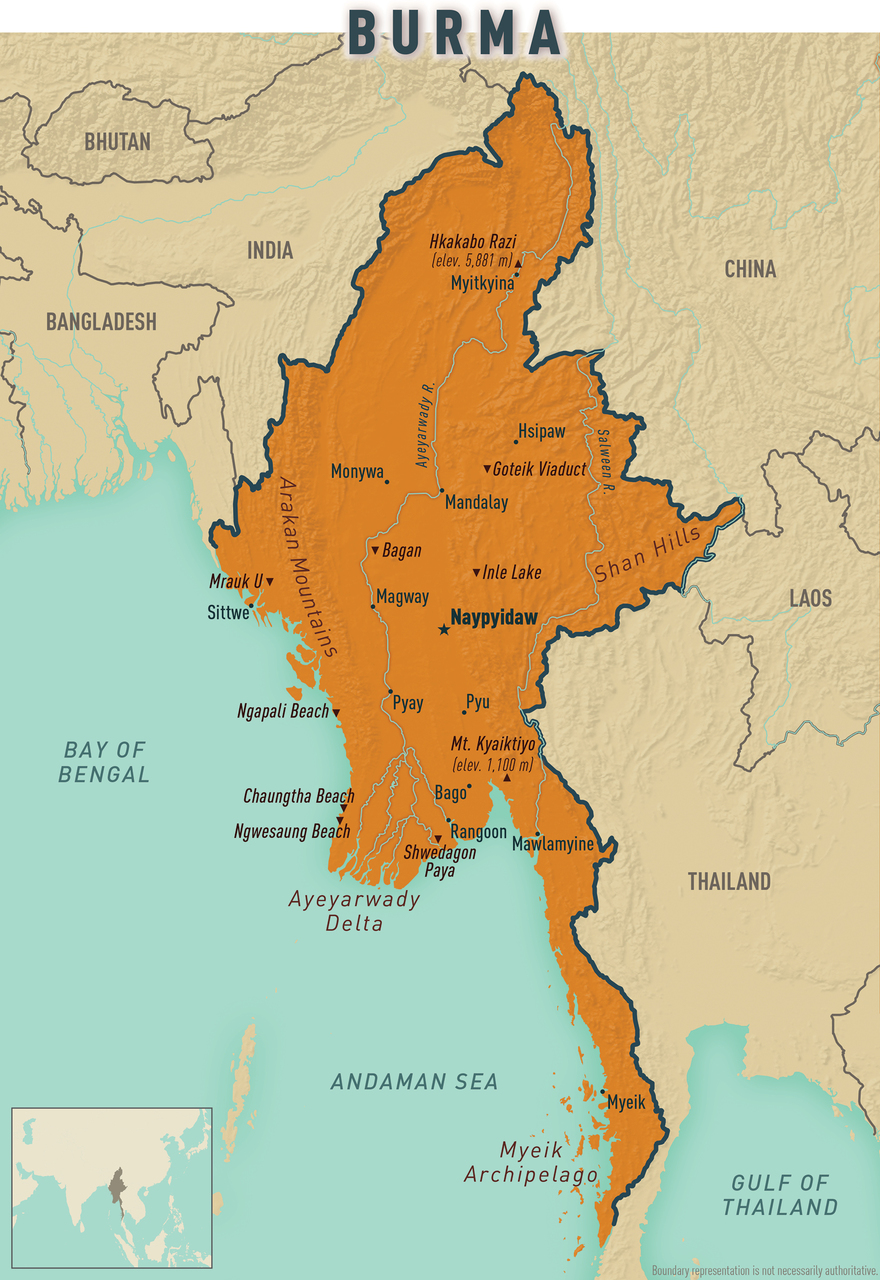 Arakan Mountains Map