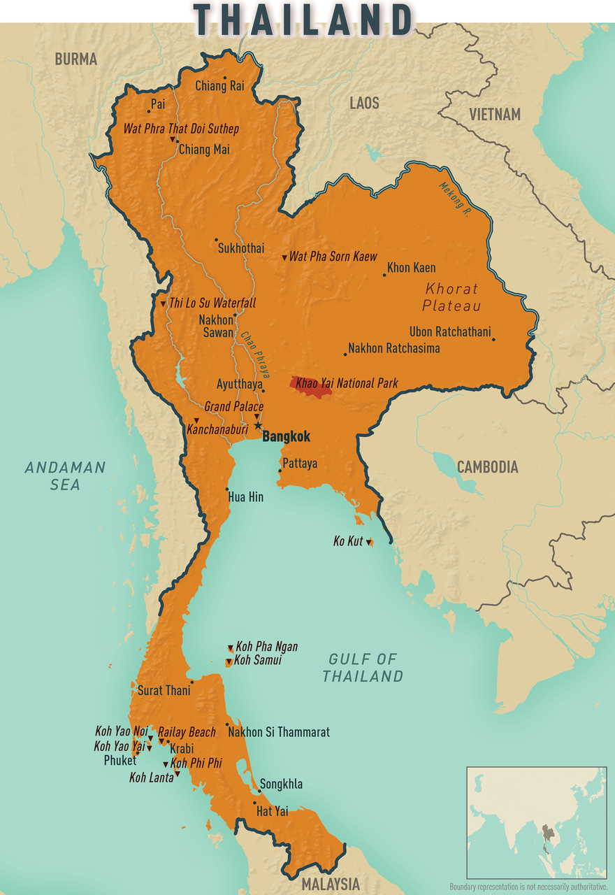 thailand climate map