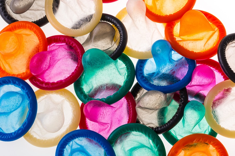 colorful condoms