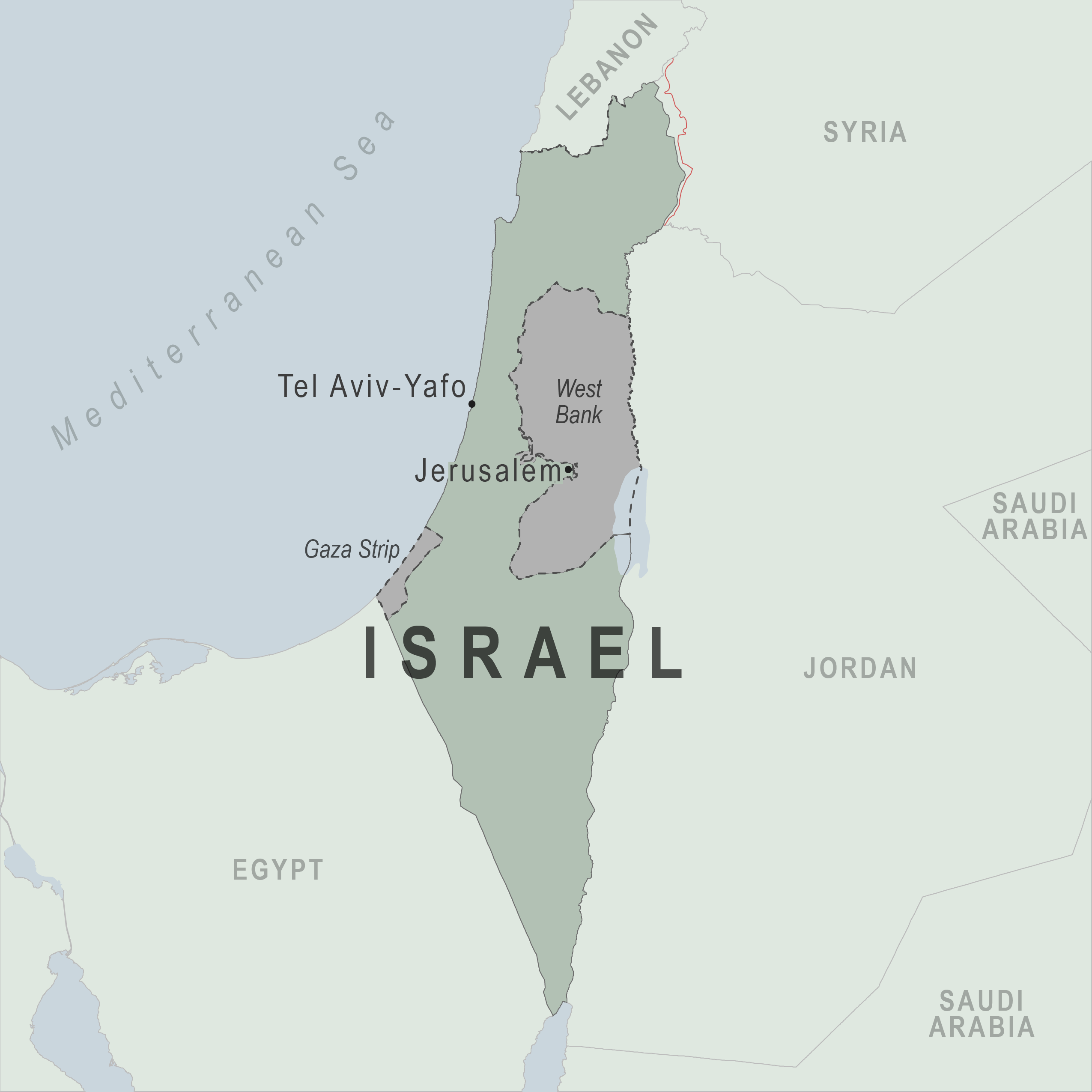 Israel, including the West Bank and 