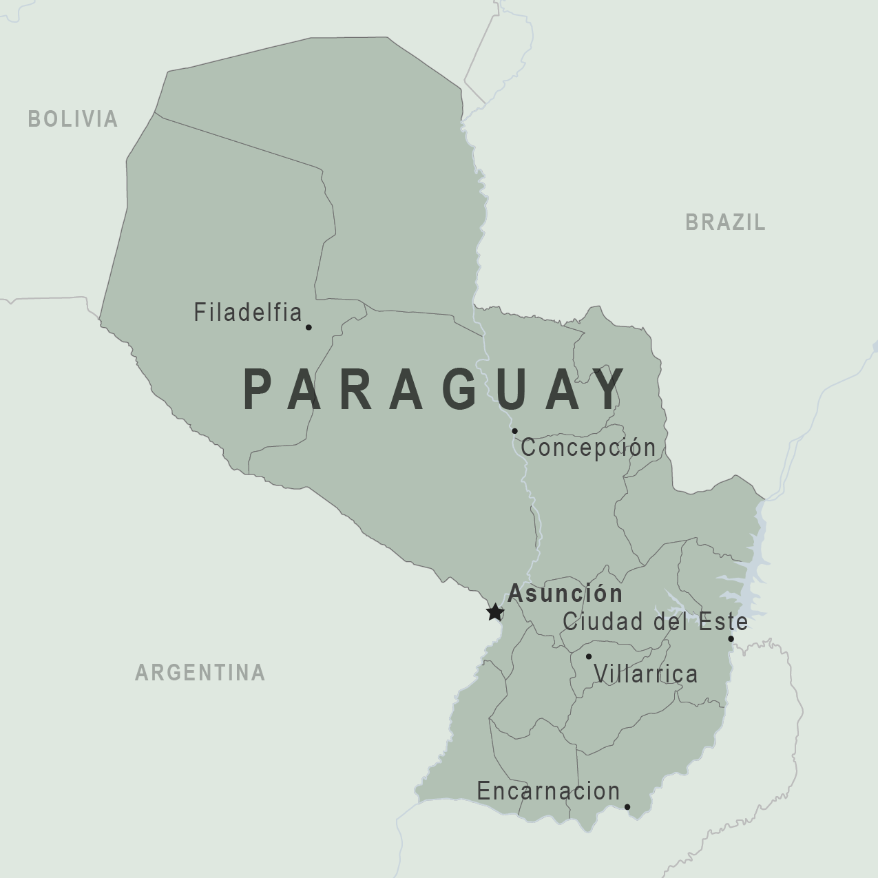 Destination Map Paraguay 