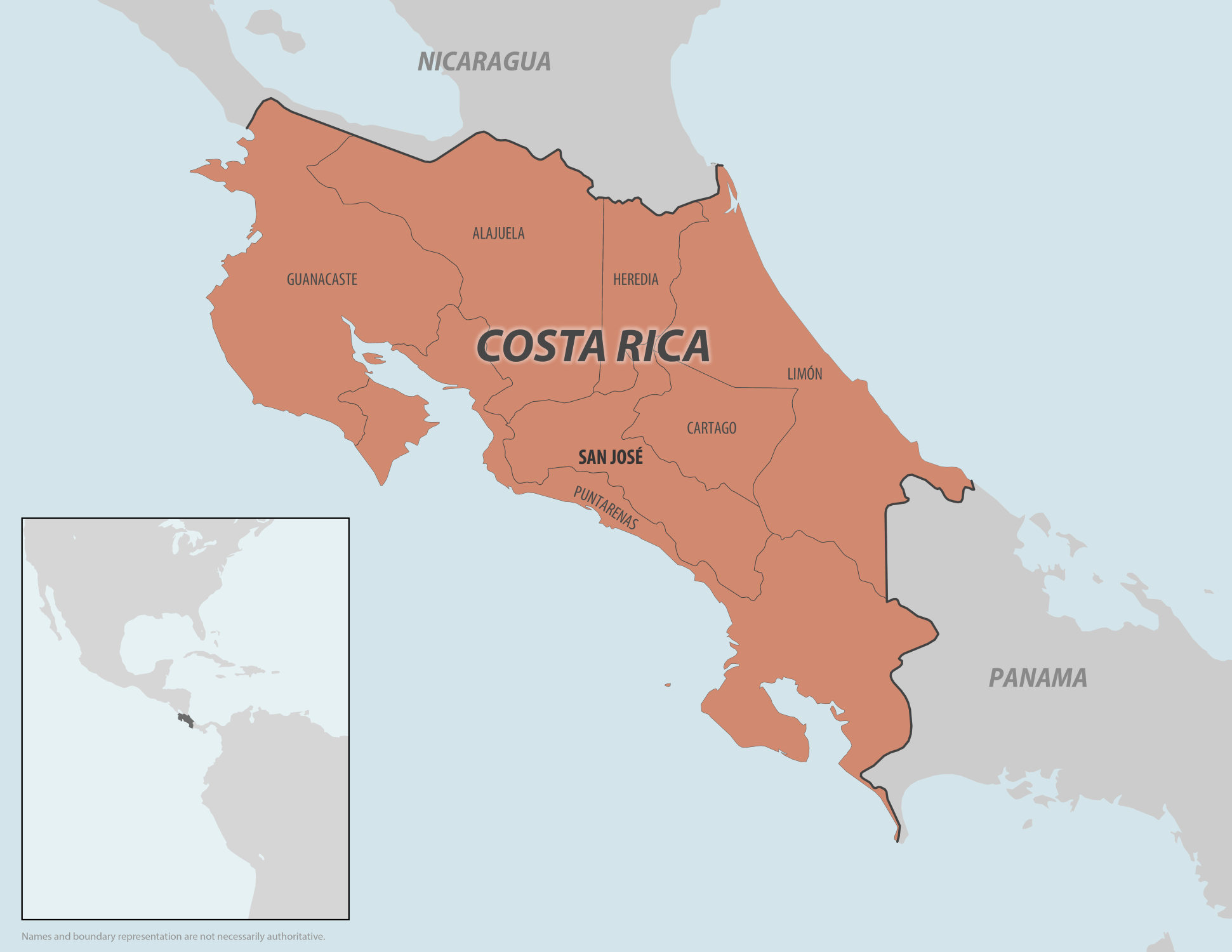 Map of Costa Rica