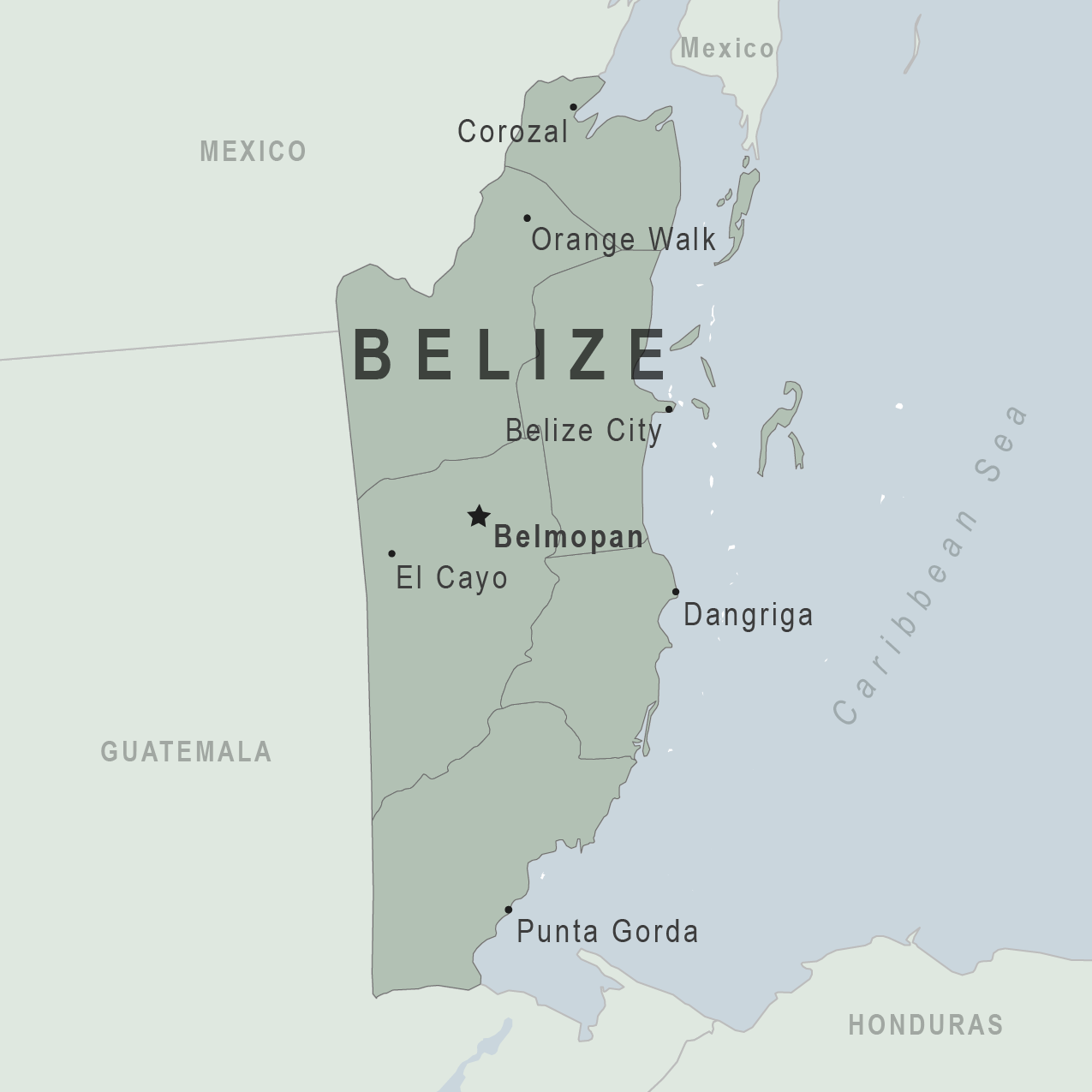 Map Belize 