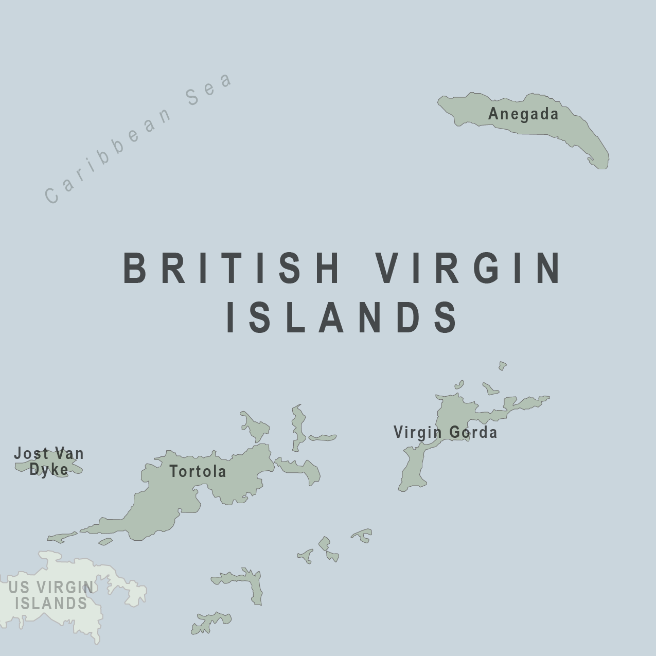 Map - Virgin Islands, British 