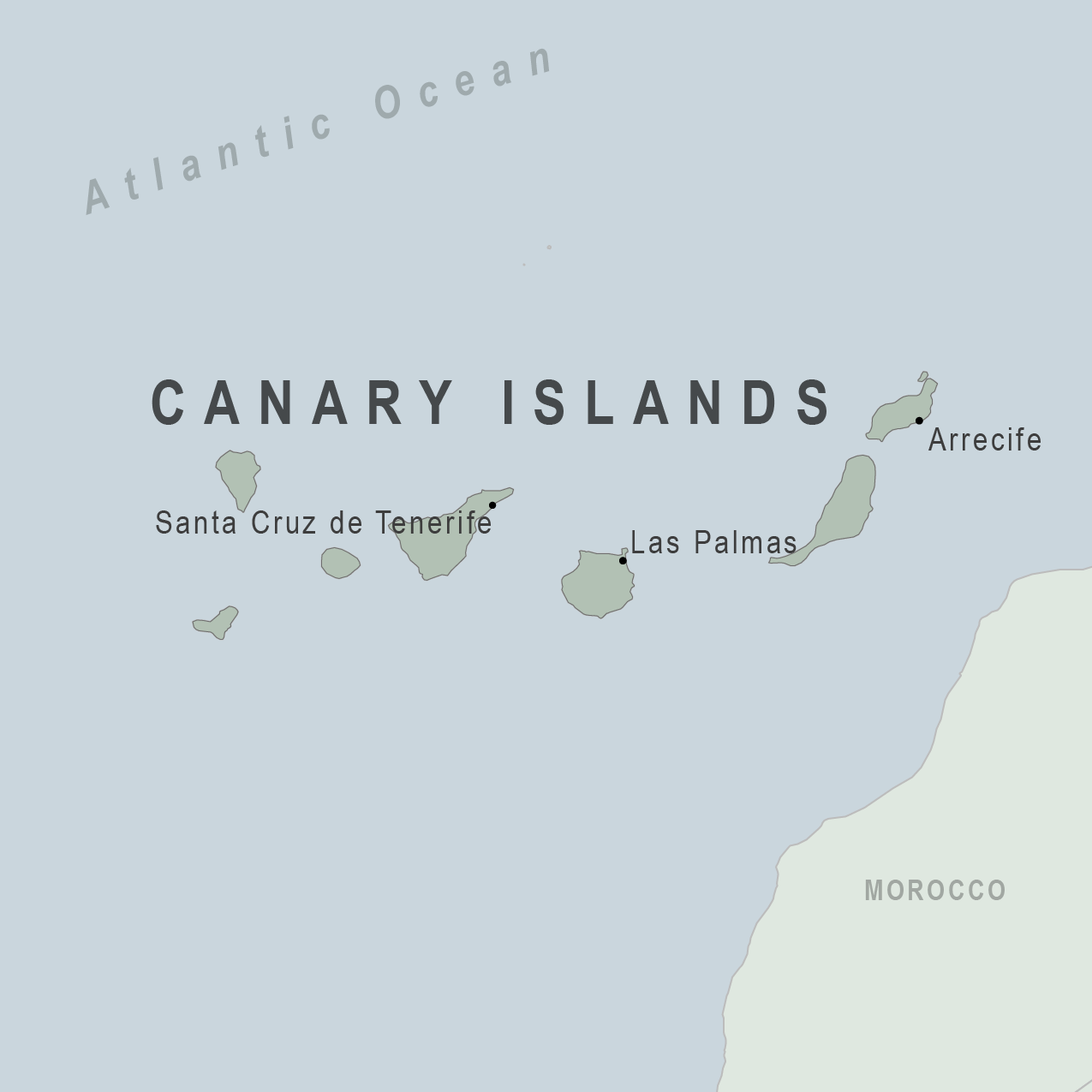 Map Canary Islands 