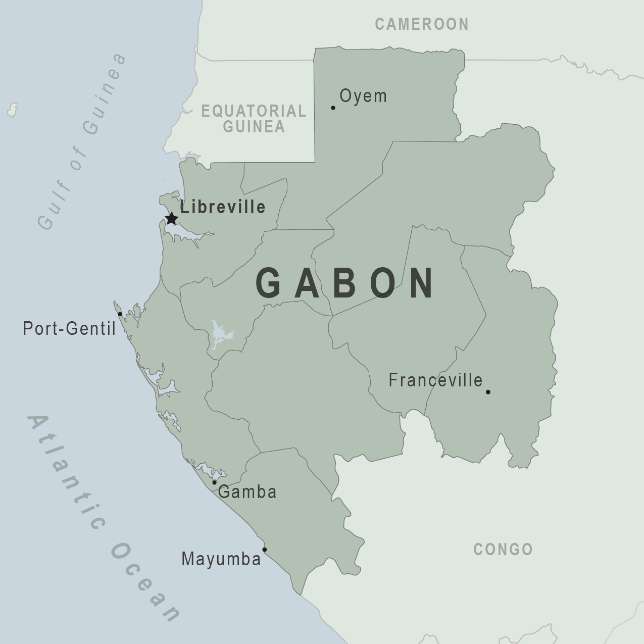 Map - Gabon