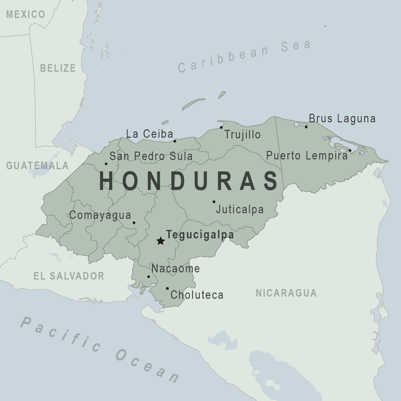 Map Honduras 