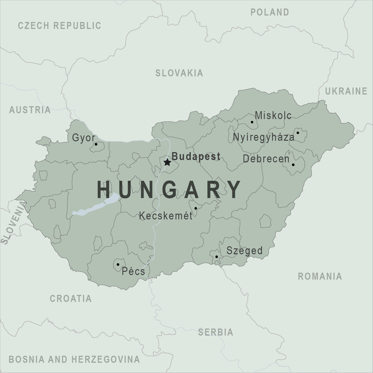 Map - Hungary