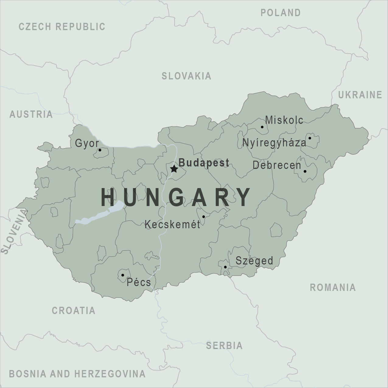 Map Hungary 