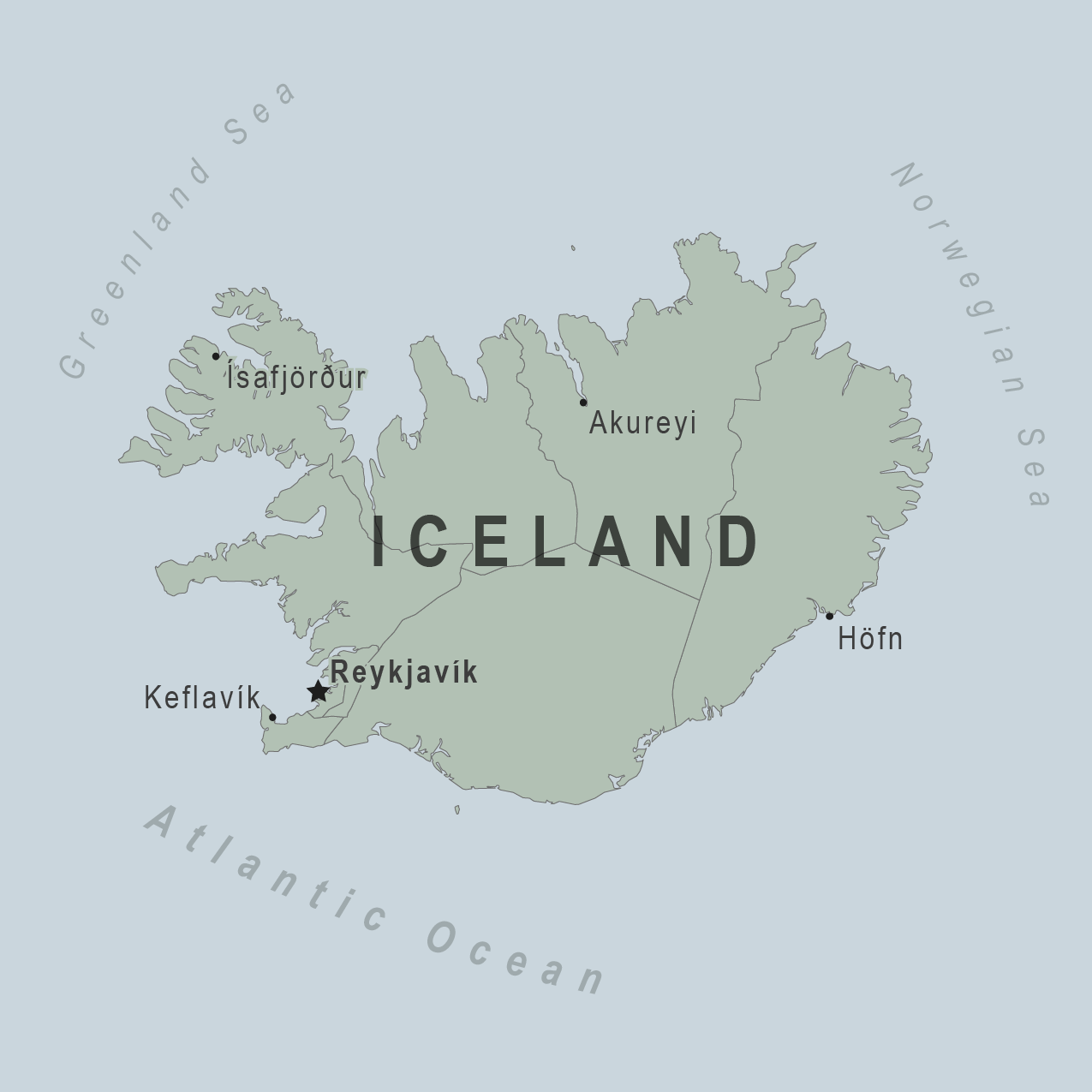 Map Iceland 