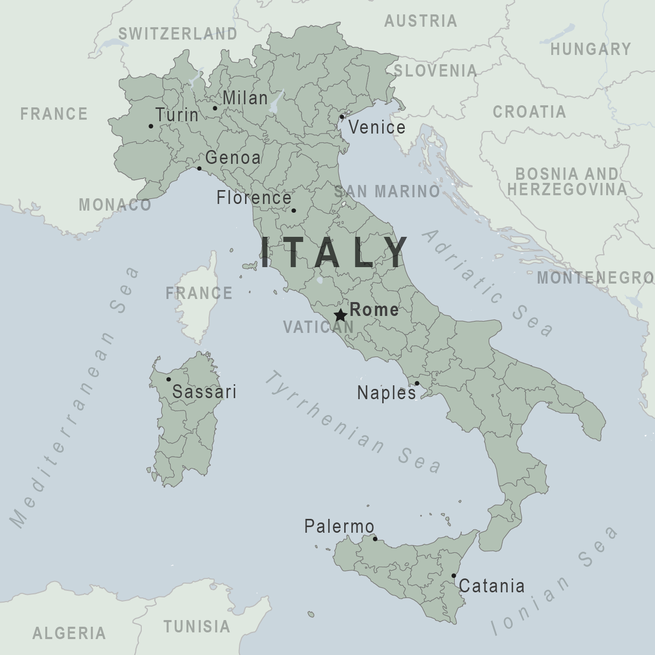 Географическая карта италии. Ватикан на карте Италии. Ватикан Страна на карте. Где находится Ватикан на карте. Ватикан и Сан Марино на карте Италии.