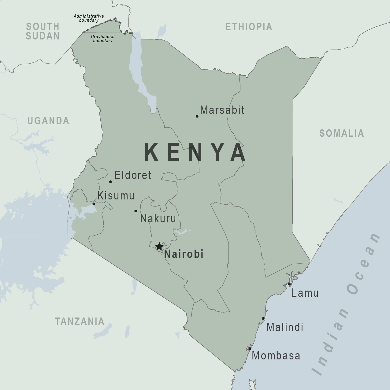 Kenya In The Map Bobbie Stefanie