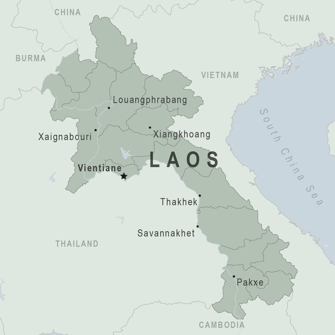 Map Laos 