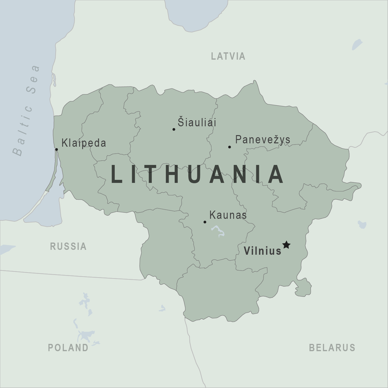 Map - Lithuania