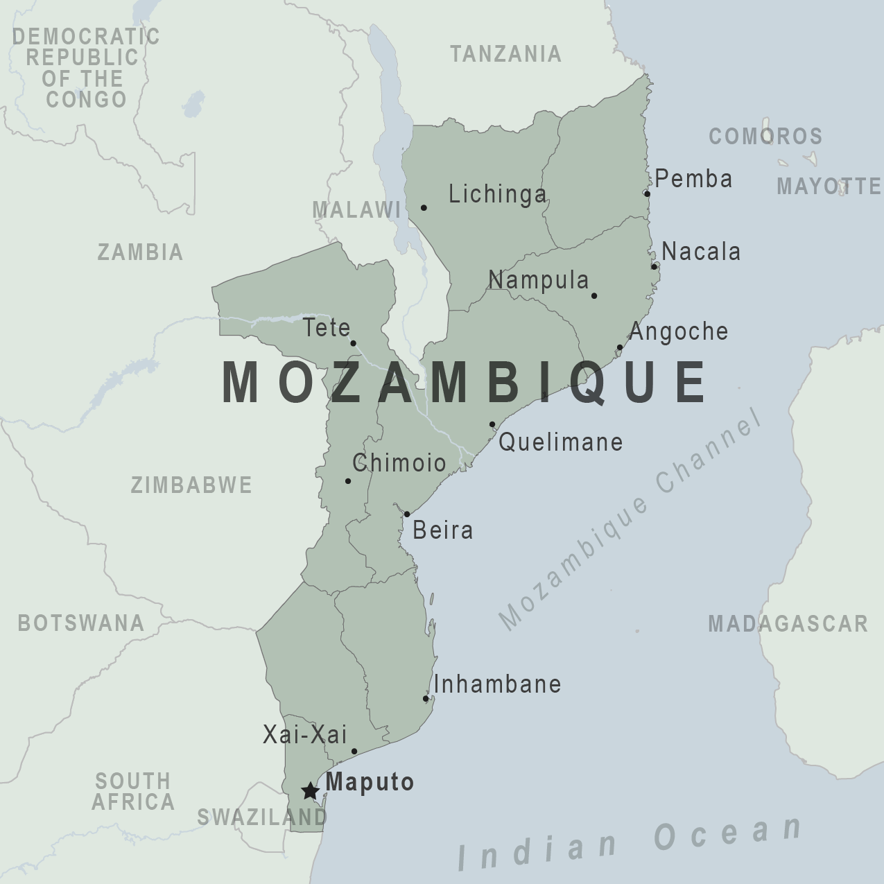 Map Mozambique 