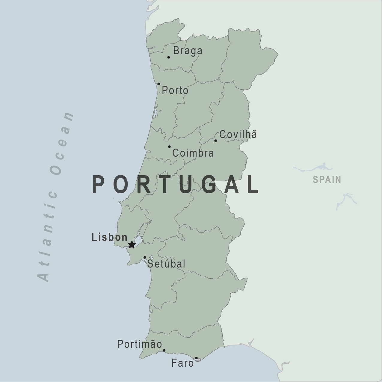 Portugal Map PowerPoint Template 06