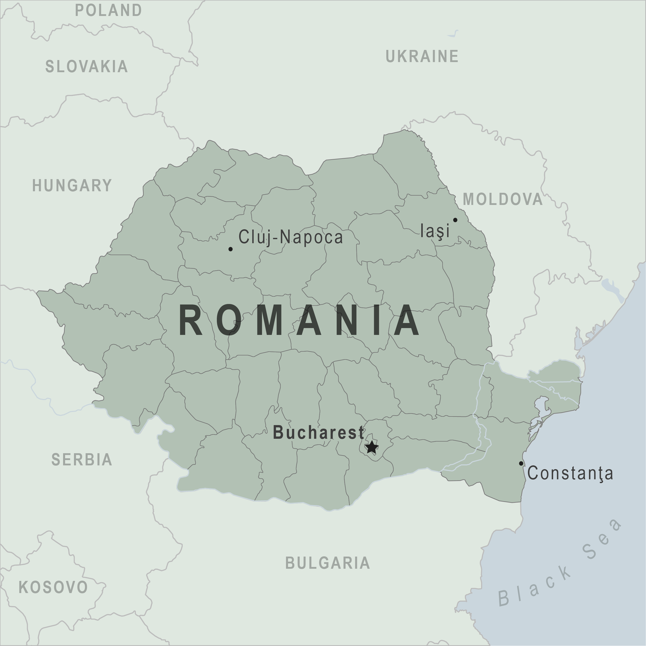 Map - Romania