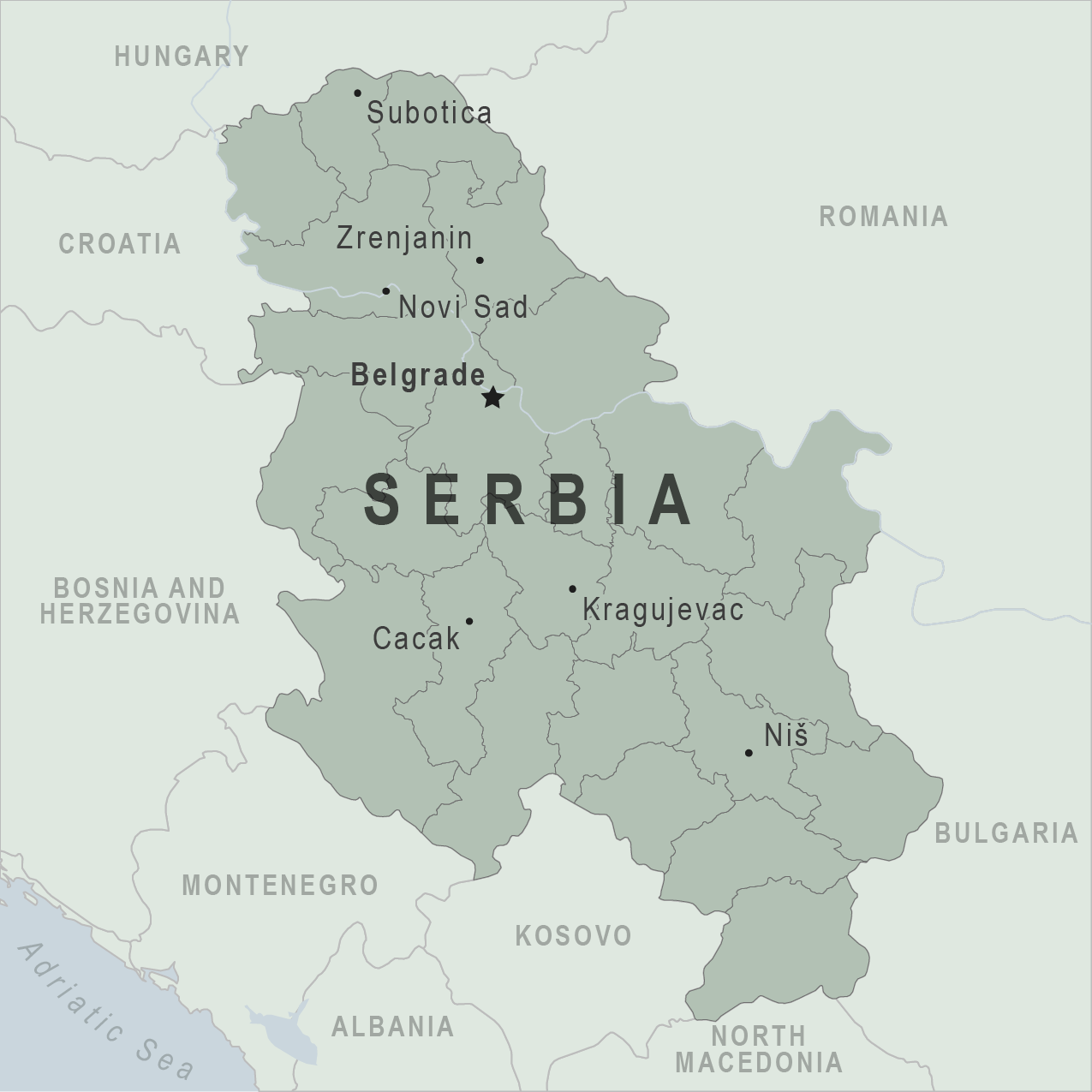Map - Serbia