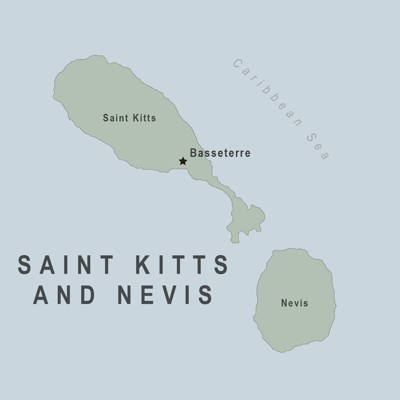 Map - Saint Kitts and Nevis