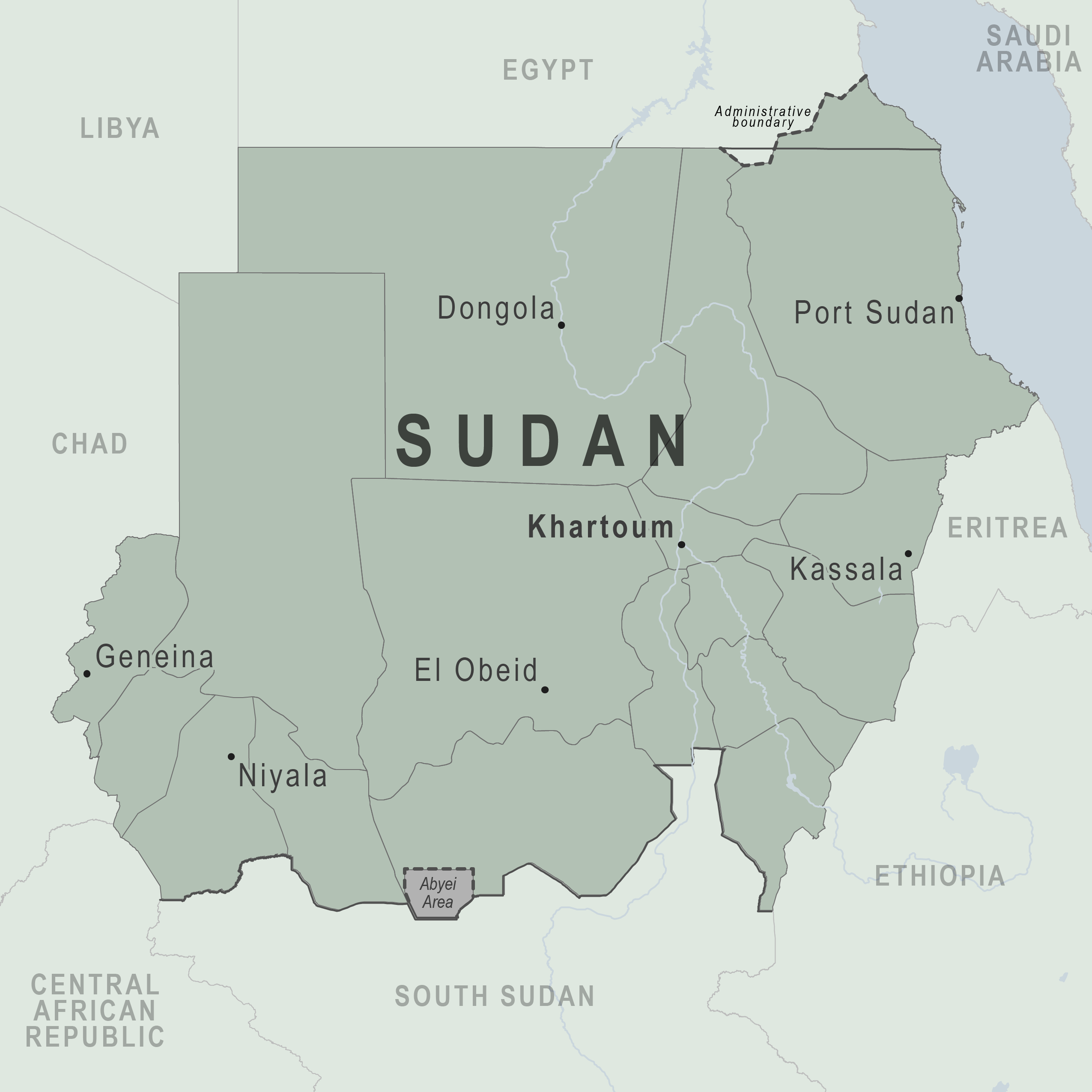 Health Information For Travelers To Sudan Clinician View Travelers   Map Sudan 