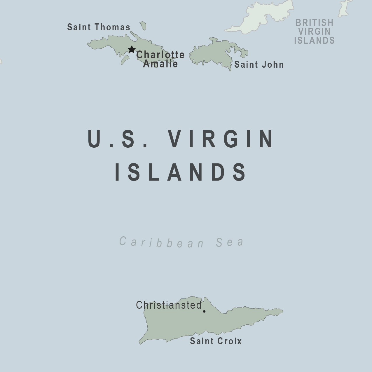 Map - Virgin Islands, U.S.