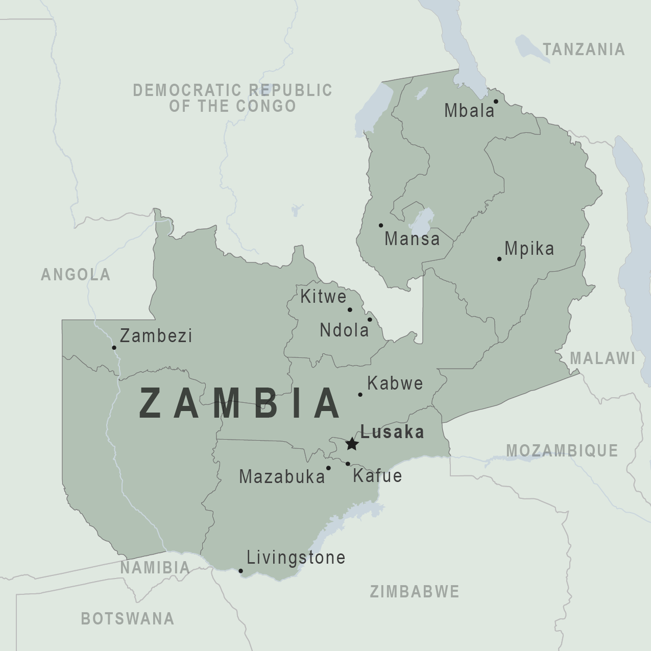 Map - Zambia