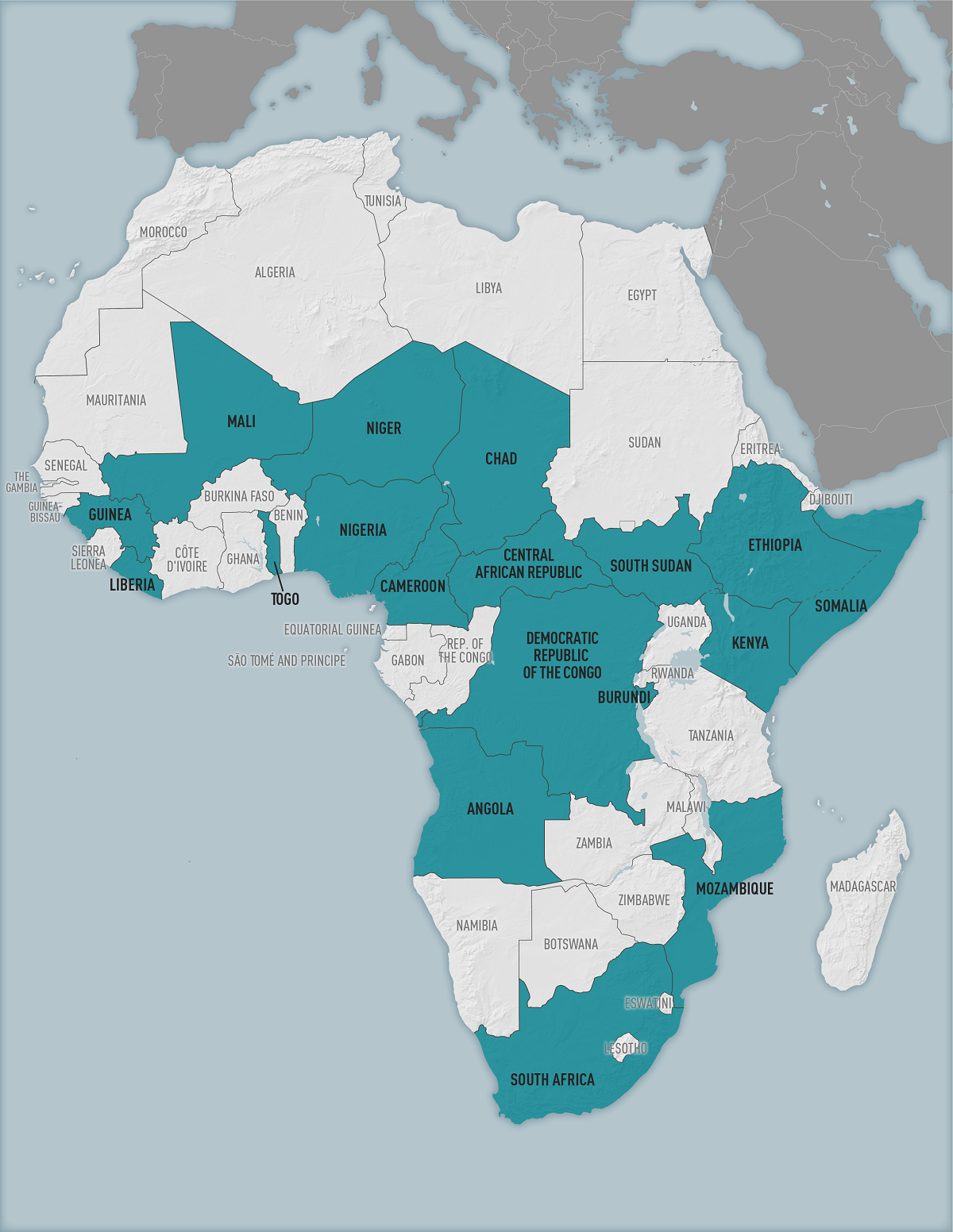 africa political map 2022