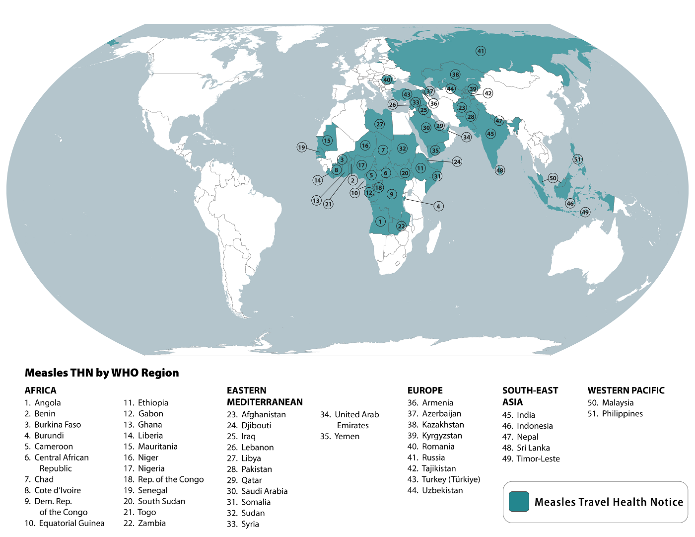 Measles Global Map