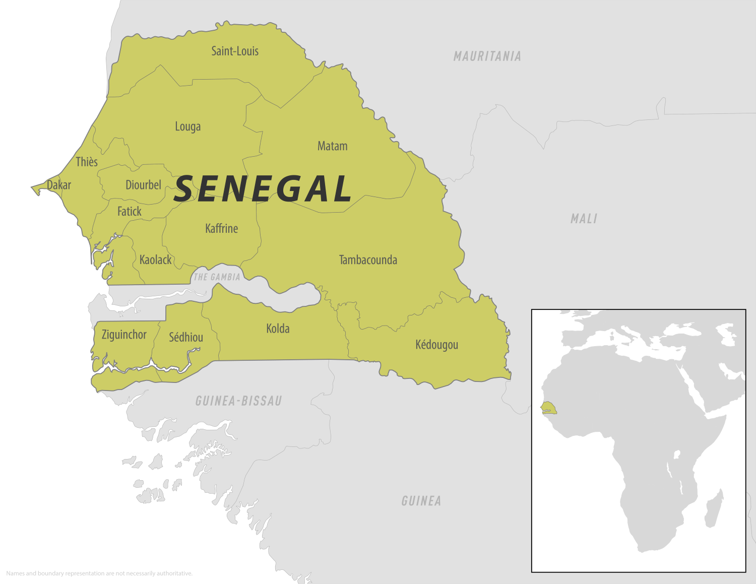 Map of Senegal