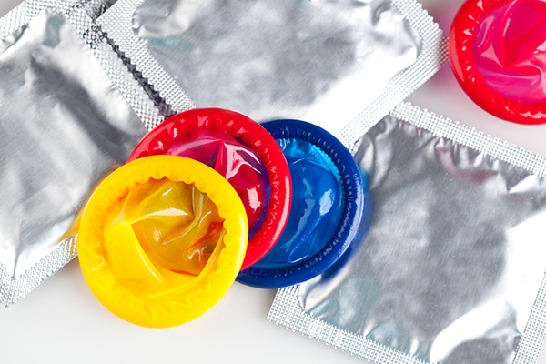 Colorful condoms