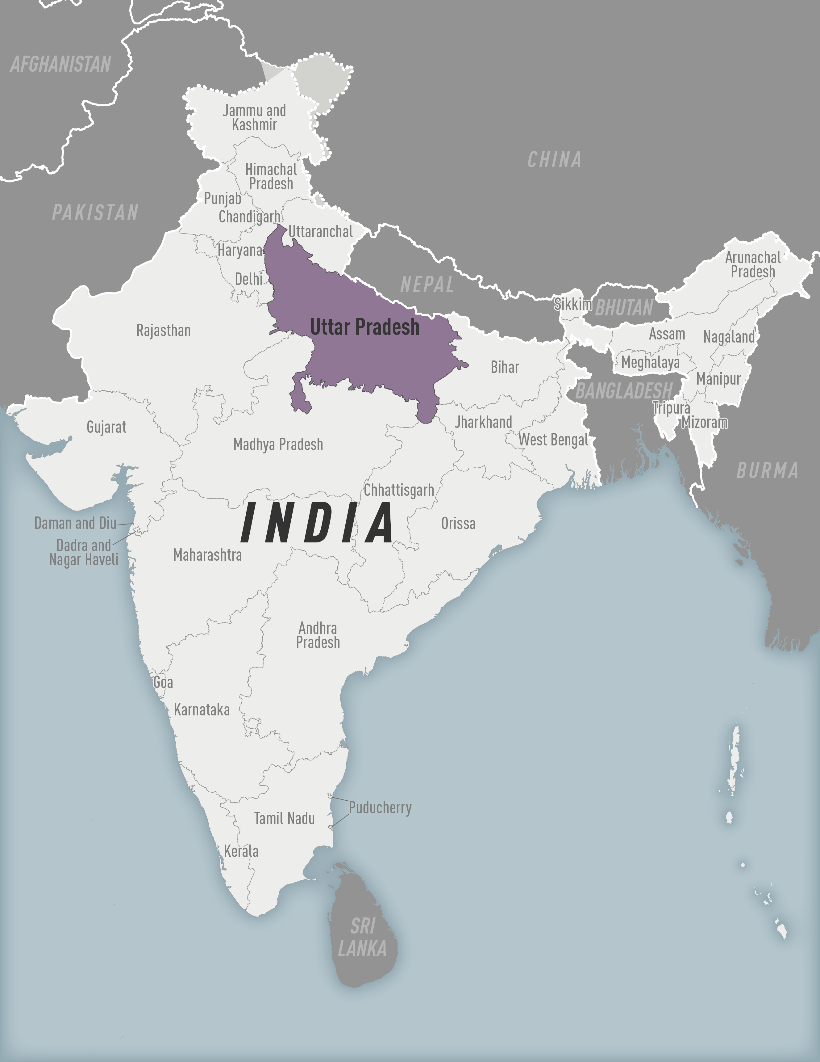 Area with Zika outbreak in India